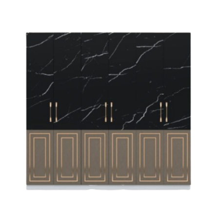 ชุดห้องนอน 6 ฟุต WISDOM DESIGN FURNITURE รุ่น CHARLOTTE สีขาว/ดาร์คมาร์เบิ้ล/ฟอสซิลค์_5