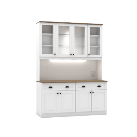 ครัวไม้สำเร็จ ตู้ตั้งพื้นท็อปเรียบ WISDOM DESIGN FURNITURE KT-161 160 ซม. สีขาว/โรม่า_5
