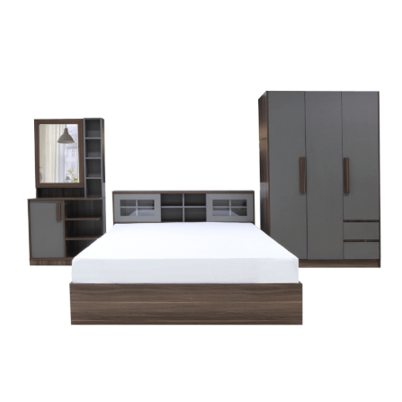 ชุดห้องนอน 5 ฟุต WISDOM DESIGN FURNITURE รุ่น WISDOM สี วอลนัท/ยีนส์_6