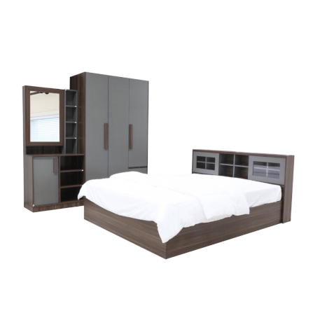 ชุดห้องนอน 5 ฟุต WISDOM DESIGN FURNITURE รุ่น WISDOM สี วอลนัท/ยีนส์_7