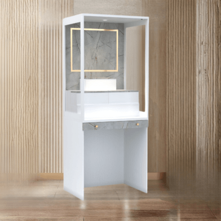 ตู้พระ WISDOM DESIGN FURNITURE รุ่น GO-03A ขนาด 80 ซม. สีขาว/ไลท์มาร์เบิ้ล_4