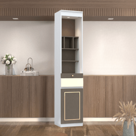 ตู้พระ WISDOM DESIGN FURNITURE รุ่น GO-05 ขนาด 40 ซม. สีขาว/ฟอสซิลค์/โกลด์_5