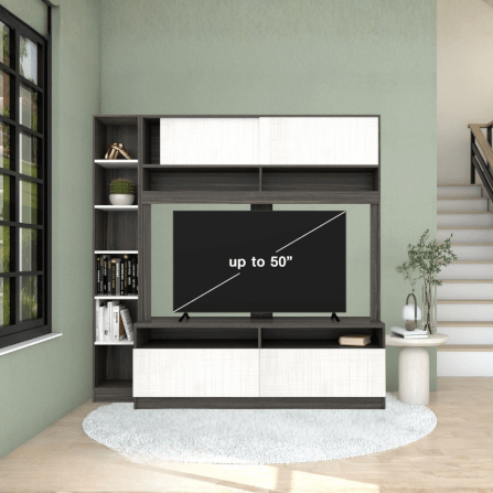 ตู้วางทีวี WISDOM DESIGN FURNITURE รุ่น HT-1501 150 ซม. สีไลท์เวงเก้/แฟบริค_3
