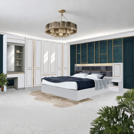 ชุดห้องนอน 6 ฟุต WISDOM DESIGN FURNITURE รุ่น BRAELYN 6 (กระจก) สีไลท์ยีนส์/ขาว_6