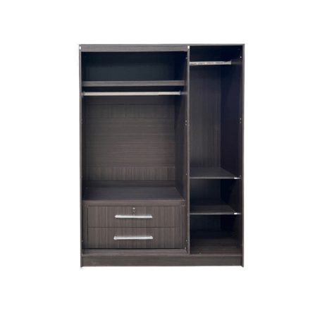 ตู้เสื้อผ้า 3 บานเปิด WISDOM DESIGN FURNITURE รุ่น MILANO135 135 ซม. สีโอ๊ค_4