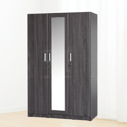 ตู้เสื้อผ้า 3 บานเปิด WISDOM DESIGN FURNITURE รุ่น WS1210 สีแอชบราวน์_4