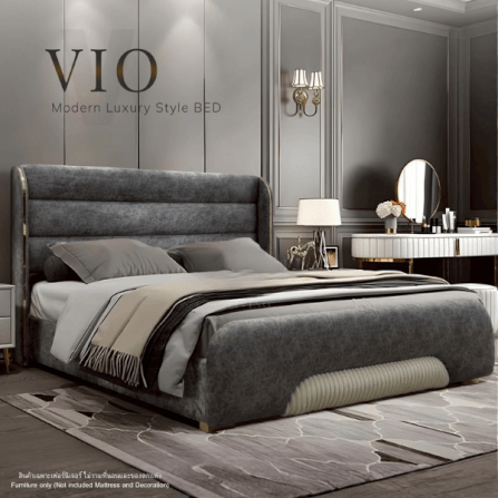 ฐานรองหัวเตียง 6 ฟุต WISDOM DESIGN FURNITURE รุ่น VIO สีดำ_4