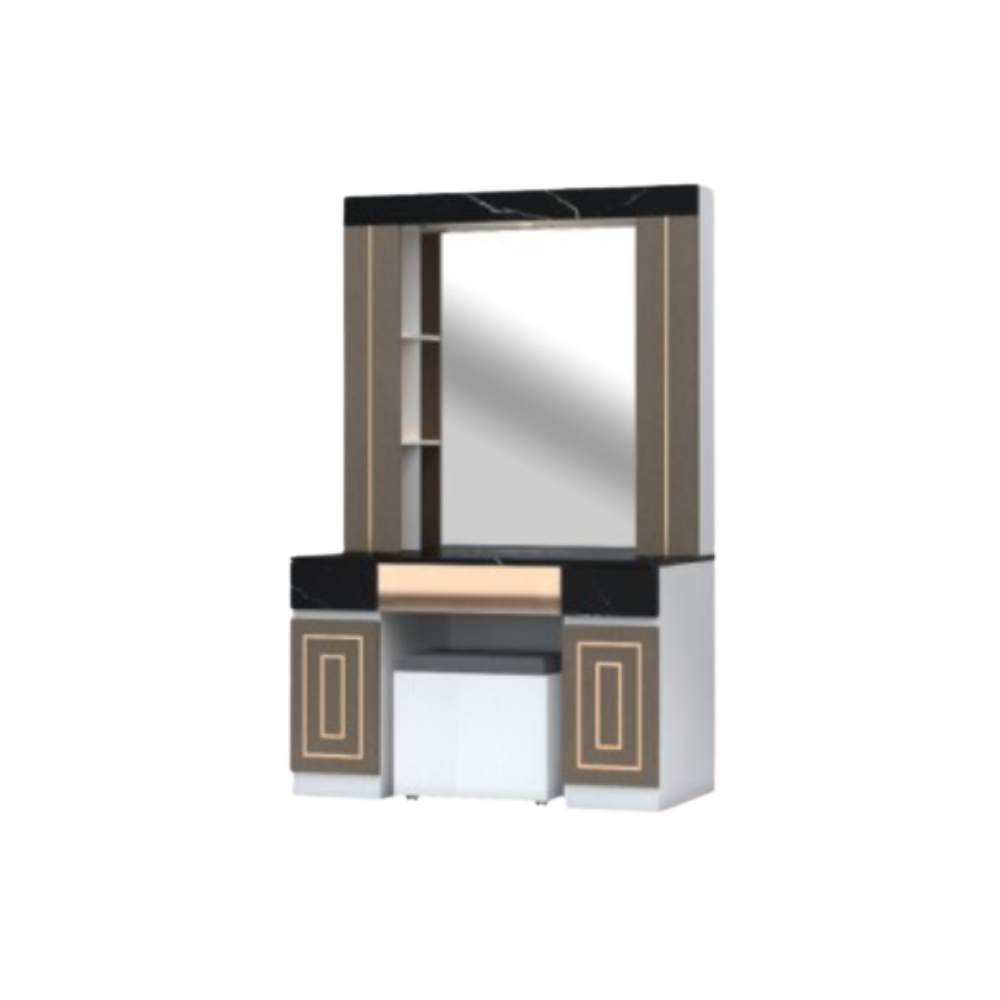 ชุดห้องนอน + ที่นอนสปริง 6 ฟุต WISDOM DESIGN FURNITURE รุ่น CHARLOTTE สีขาว/ดาร์คมาร์เบิ้ล/ฟอสซิลค์_4