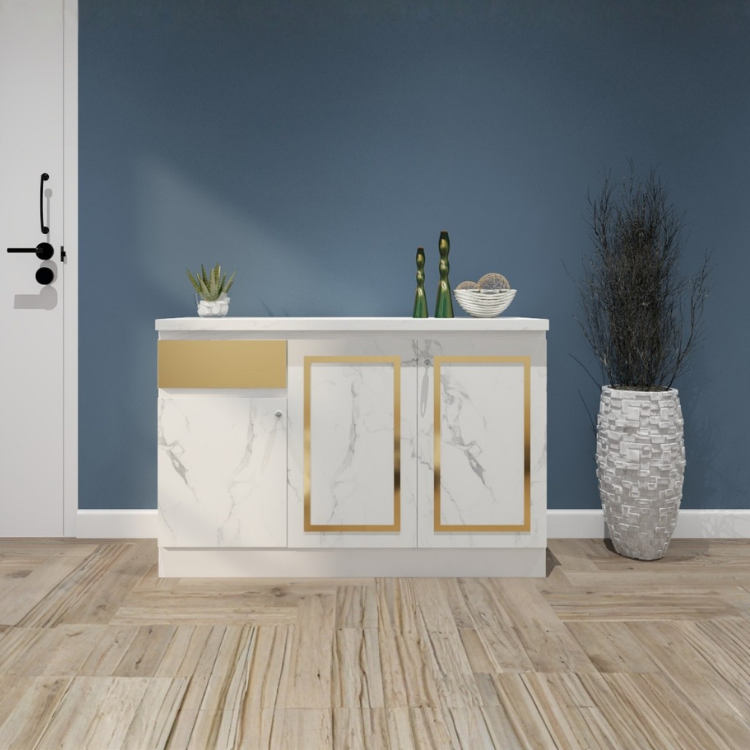 ตู้เตี้ย WISDOM DESIGN FURNITURE รุ่น GCS-121 120 ซม. สีขาว/ซอฟต์มาร์เบิ้ล_4