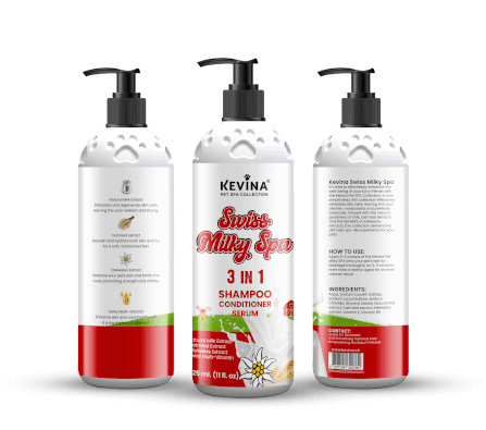 แชมพูผสมครีมนวดสุนัขและแมว KEVINA สูตร SWISS MILKY SPA ขนาด 325 ML_1