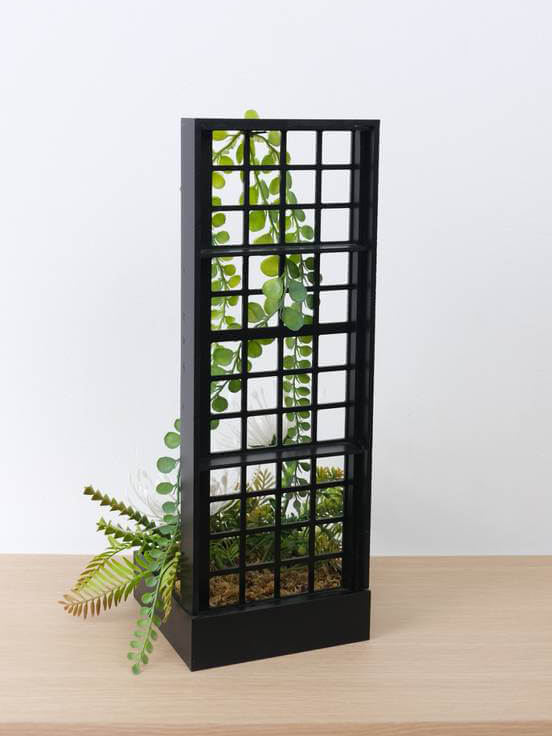 ชุดดอกสไปเดอร์ประดิษฐ์ในแจกันแนวตั้ง JGLORYFLOWER สีขาว