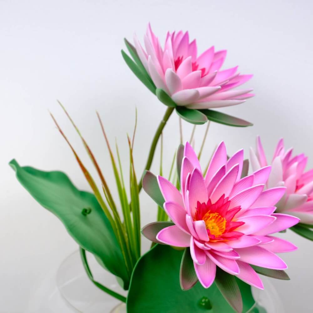 ดอกบัวสายประดิษฐ์ในแจกัน  JGLORYFLOWER  สีชมพู