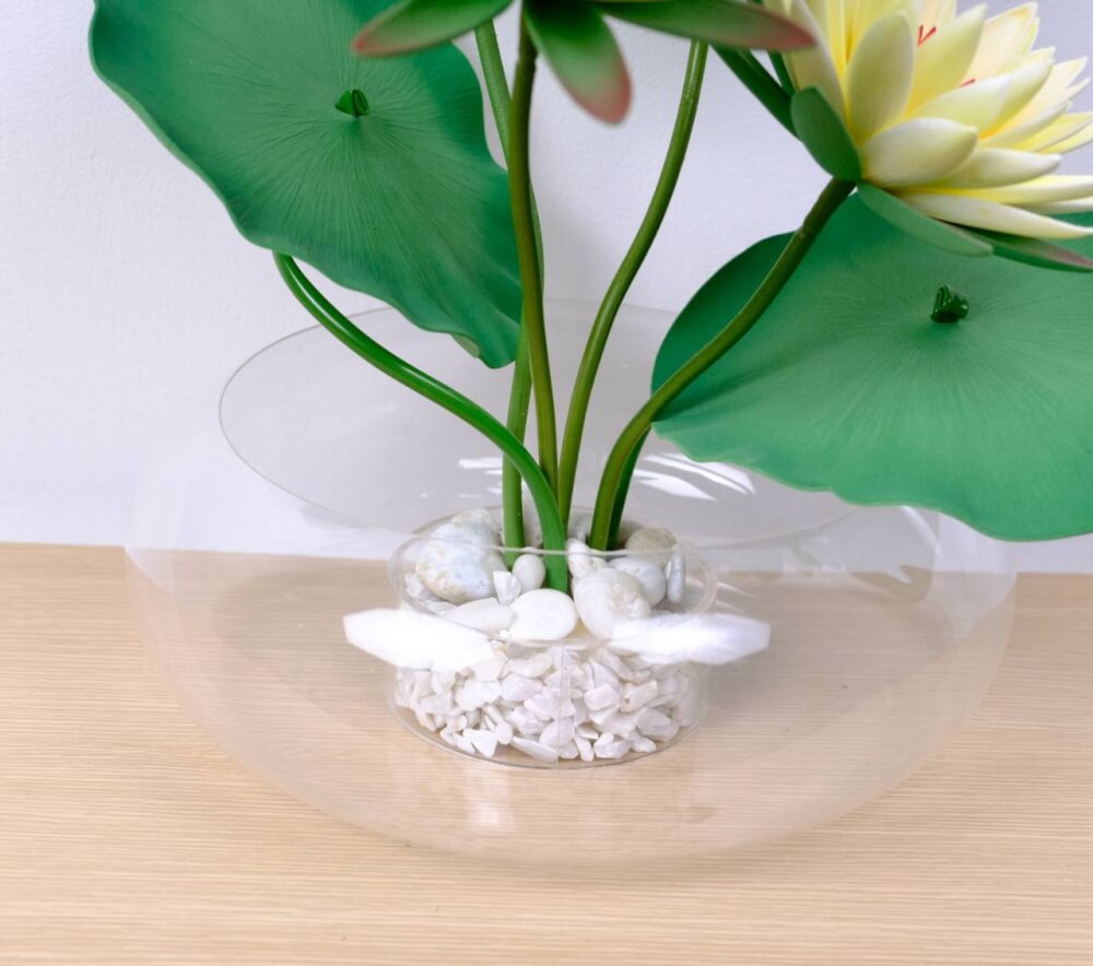 ดอกบัวสายประดิษฐ์ในแจกัน  JGLORYFLOWER  สีเหลือง