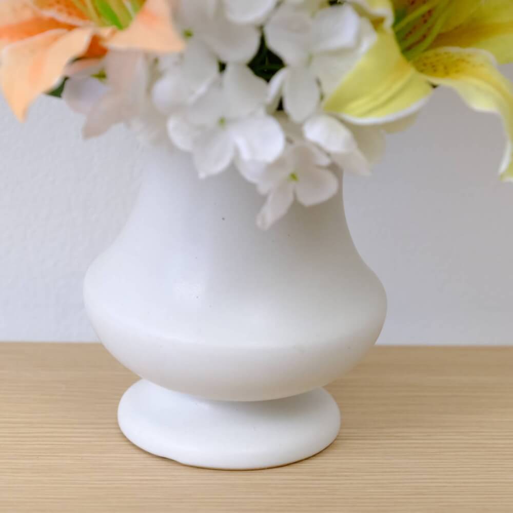 ดอกเยอบีร่าประดิษฐ์ผ้าในแจกัน  JGLORYFLOWER  สีเหลือง