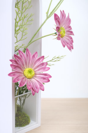 ดอกคริสแซนทีมั่มประดิษฐ์ ในแจกัน JGLORYFLOWER สีชมพู_2