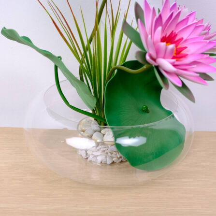 ดอกบัวสายประดิษฐ์ในแจกัน  JGLORYFLOWER  สีชมพู_4