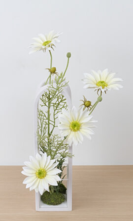 ดอกคริสแซนทิมัมประดิษฐ์ ในแจกัน JGLORYFLOWER สีขาว_5