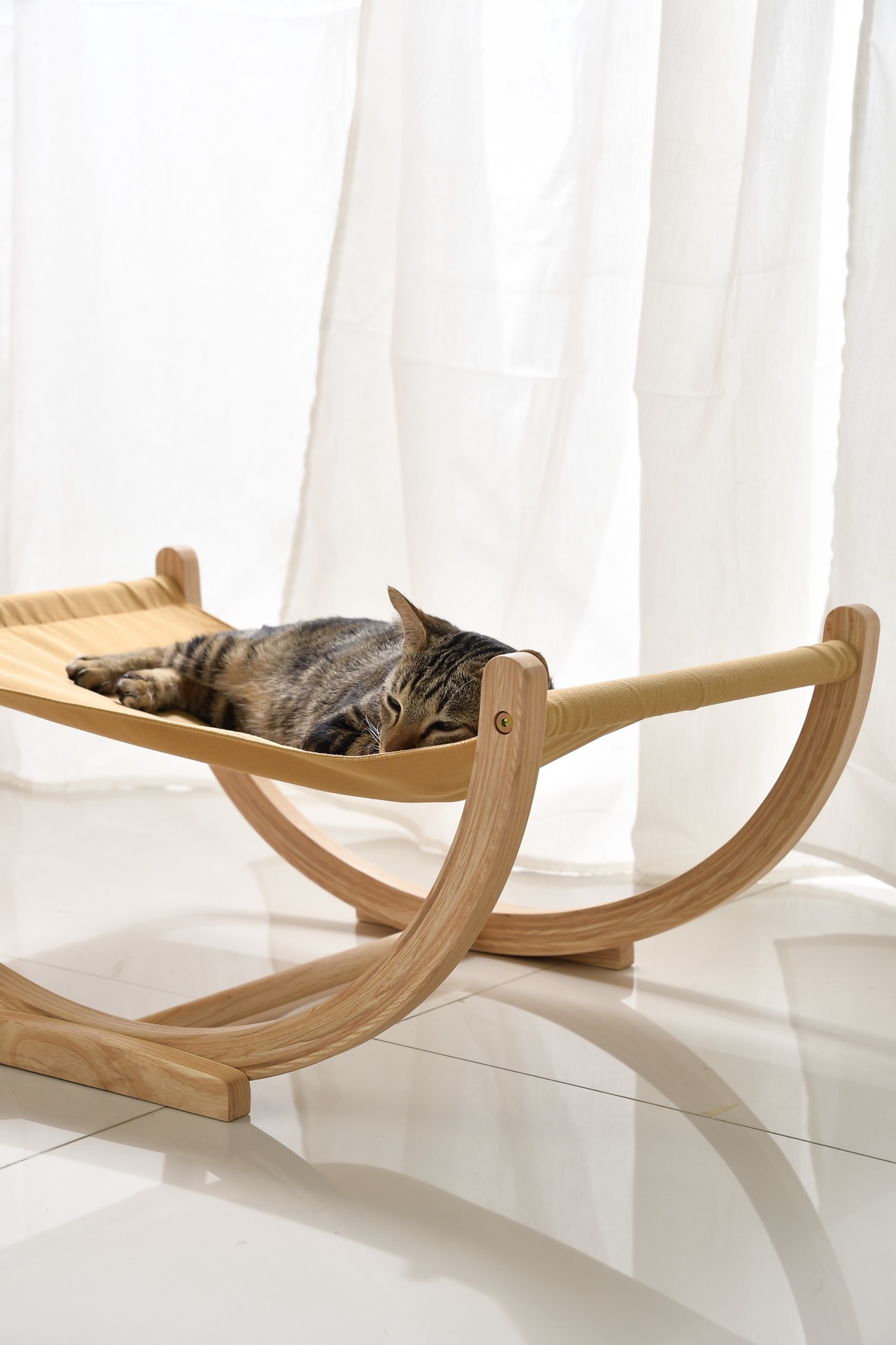 เปลนอนสัตว์เลี้ยง PRIMARY รุ่น CAT HAMMOCK 65X40X28 ซม. สีธรรมชาติ_4