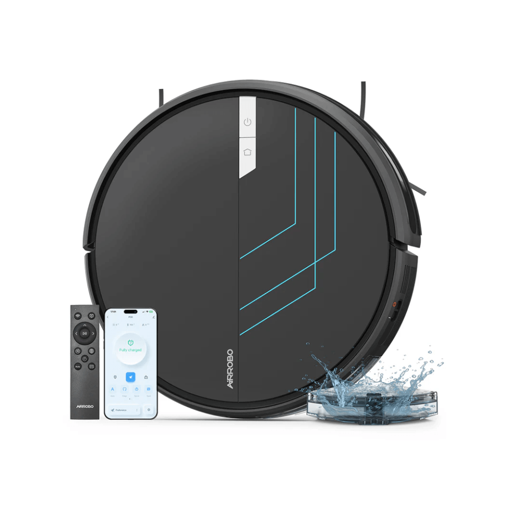 หุ่นยนต์ดูดฝุ่นถูพื้น AIRROBO P30 ดูดพร้อมถู ทำงานทั่วถึงด้วยระบบ GYRO กลับแท่นชาร์จอัตโนมัติ_1