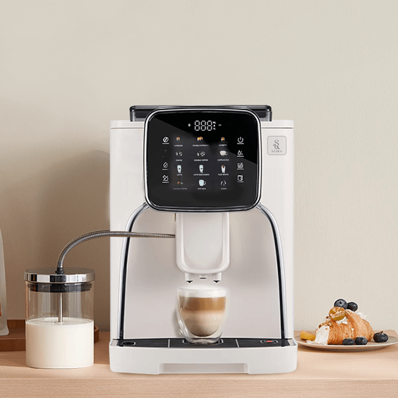 เครื่องชงกาแฟอัตโนมัติ STARA MILK+ แรงดัน 19 บาร์ ปั๊มคุณภาพจากอิตาลี จอสีสัมผัส 10 เมนูครบ_2