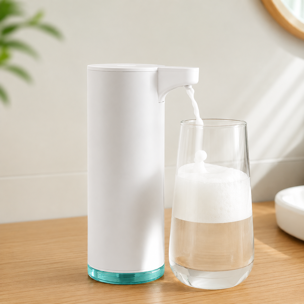 เครื่องจ่ายสบู่โฟมอัตโนมัติ STARA รุ่น AIRY WHITE ระบบเซนเซอร์ไว 0.25 วินาที กันน้ำ IPX5 ชาร์จไฟได้ ไม่ต้องสัมผัส