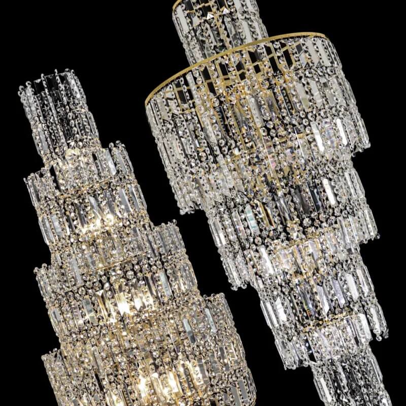 โคมไฟระย้า CRYSTAL SYMPHONY รุ่น KRIM-20120/1200L17G สีทอง