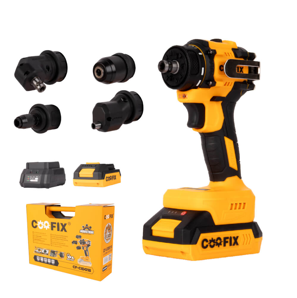 ไขควงกระแทกไร้สาย COOFIX รุ่น CF-CID018 แบตเตอรี่ 20V มีหัวเปลี่ยน 4 หัว