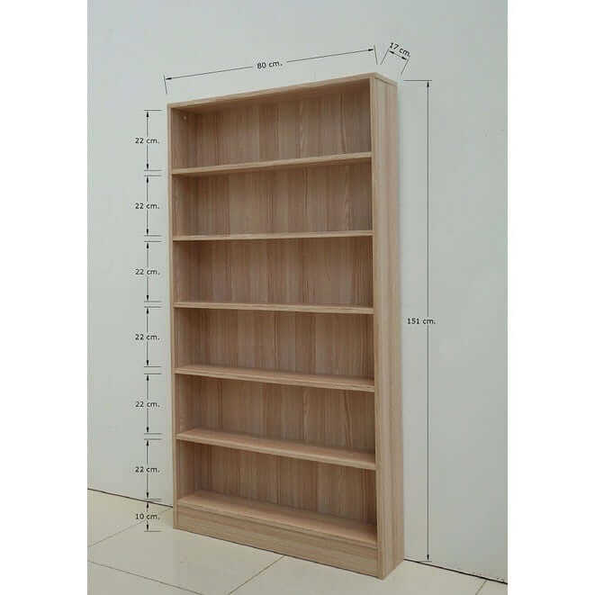 ชั้นวางของ 6 ชั้น PROSPACE FURNITURE รุ่น ANIME ขนาด 80X17X151 ซม. สีมอคค่า_10
