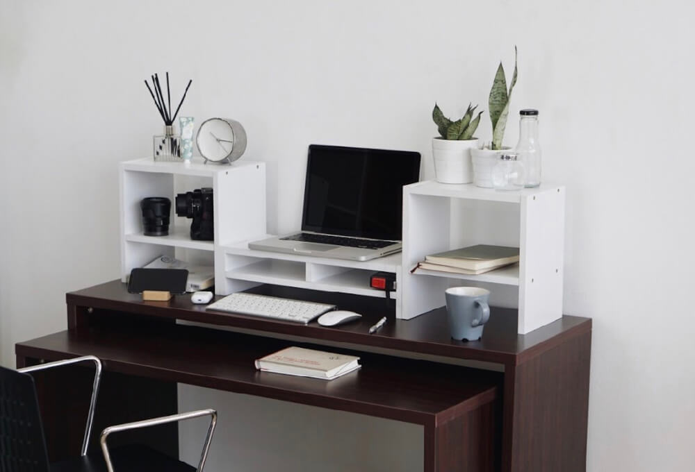 ชุดชั้นวางจอคอม PROSPACE FURNITURE รุ่น ANGASSO สีขาว เซ็ต 3 ชิ้น (ชั้นวางจอคอมและชั้นวางอเนกประสงค์)_2