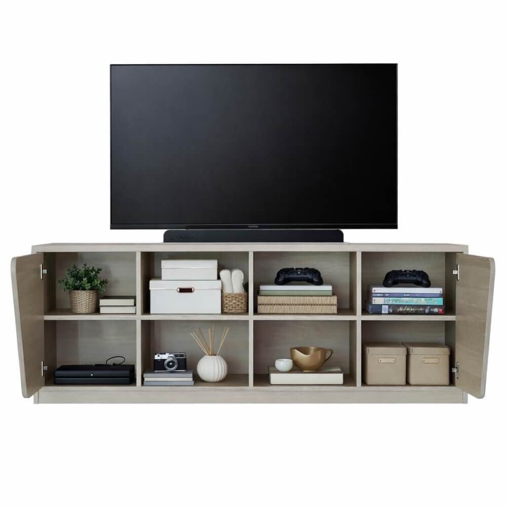 ชั้นวางทีวี PROSPACE FURNITURE มิกิ สีไวท์บีช/น้ำตาล