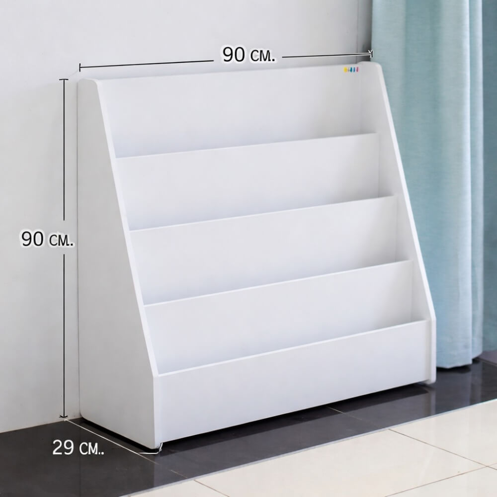 ชั้นวางหนังสือเด็ก PROSPACE FURNITURE รุ่น DORINO 90 ซม. สีขาว_4