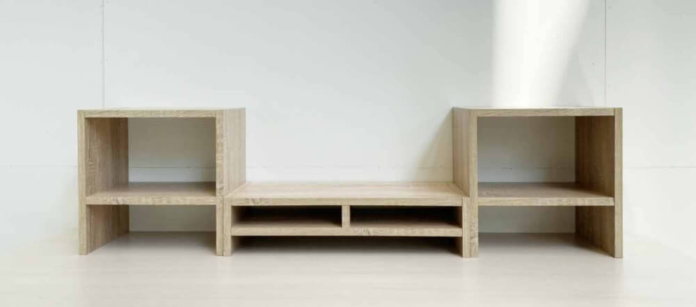 ชุดชั้นวางจอคอม PROSPACE FURNITURE รุ่น ANGASSO สีไวท์เมเปิ้ล เซ็ต 3 ชิ้น (ชั้นวางจอคอมและชั้นวางอเนกประสงค์)