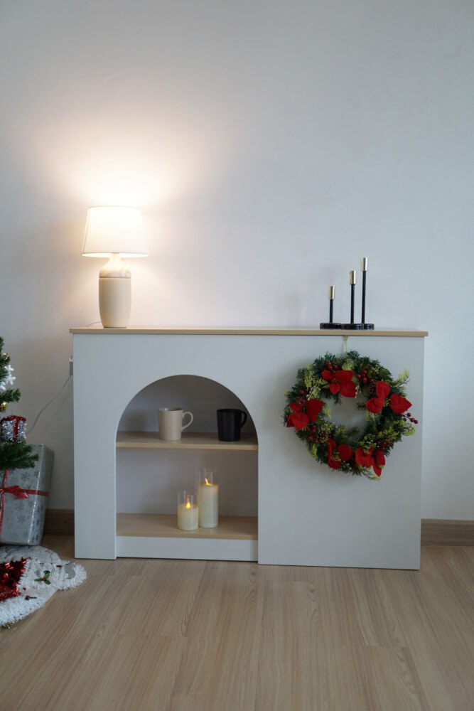 ตู้เตี้ย ดีไซน์เตาผิง PROSPACE FURNITURE รุ่น C ขนาด 120X25X80 ซม. สีขาว