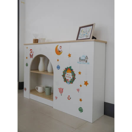 ตู้เตี้ย ดีไซน์เตาผิง PROSPACE FURNITURE รุ่น C ขนาด 120X25X80 ซม. สีขาว_4
