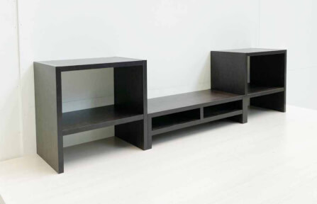 ชุดชั้นวางจอคอม PROSPACE FURNITURE รุ่น ANGASSO สีวอลนัท เซ็ต 3 ชิ้น (ชั้นวางจอคอมและชั้นวางอเนกประสงค์)_4