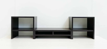 ชุดชั้นวางจอคอม PROSPACE FURNITURE รุ่น ANGASSO สีวอลนัท เซ็ต 3 ชิ้น (ชั้นวางจอคอมและชั้นวางอเนกประสงค์)_5