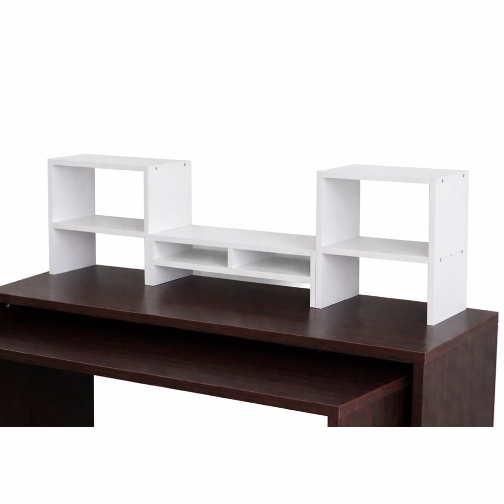 ชุดชั้นวางจอคอม PROSPACE FURNITURE รุ่น ANGASSO สีขาว เซ็ต 3 ชิ้น (ชั้นวางจอคอมและชั้นวางอเนกประสงค์)_0