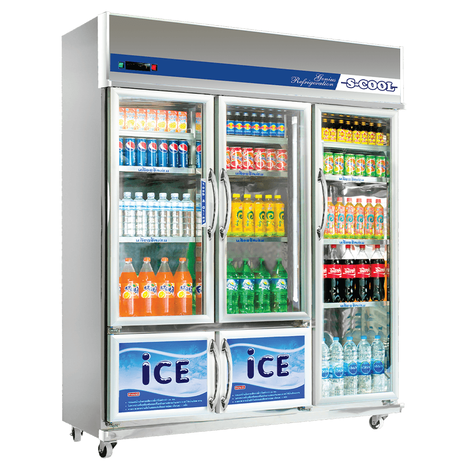 ตู้แช่เครื่องดื่มสแตนเลส 5 ประตู S-COOL STM165ID ความจุ 38 คิว