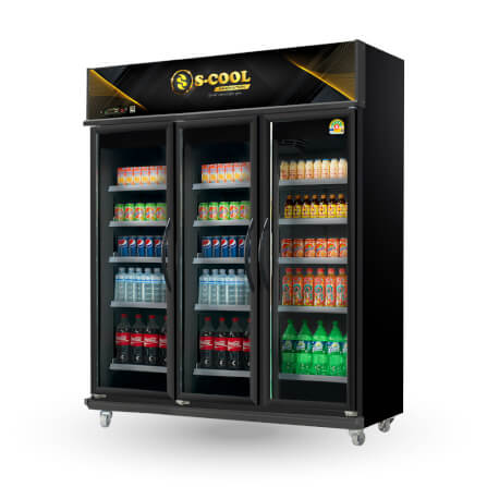 ตู้แช่เครื่องดื่ม 3 ประตู S-COOL SM-163C-V3-BB 41.9คิว สีดำ_0