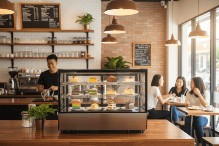 ตู้แช่เค้กเคาน์เตอร์ S-COOL รุ่น RTW-160L-4 กระจกทรงโค้ง_4