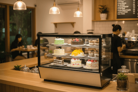 ตู้แช่เค้กเคาน์เตอร์ S-COOL รุ่น RTW-160L-5 กระจกทรงเหลี่ยม_10