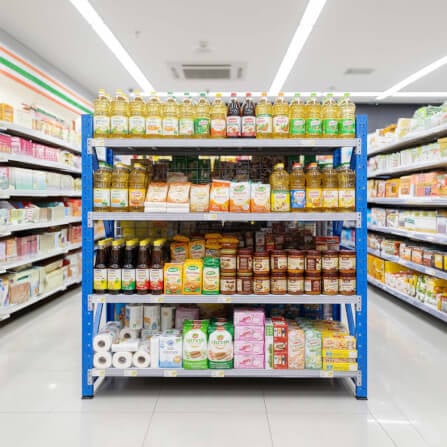 ชั้นวางของ 4 ชั้น S-COOL ขนาด 200X60X200 ซม. - สีน้ำเงิน_4