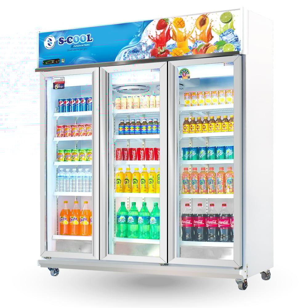 ตู้แช่เครื่องดื่ม 3 ประตู S-COOL SM-163C-V3 41.9คิว สีขาว_0