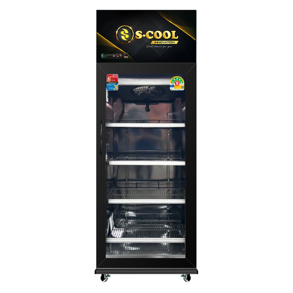 ตู้แช่เครื่องดื่ม 1 ประตู S-COOL SS-61-V1-BB 10.5คิว สีดำ_1