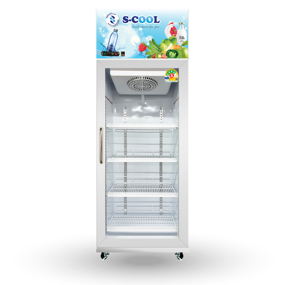 ตู้แช่เครื่องดื่ม 1 ประตู S-COOL SS-61-V1 10.5คิว สีขาว_1