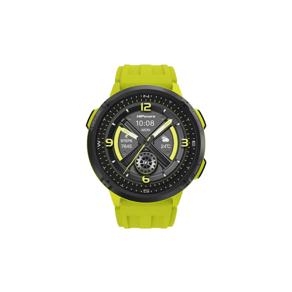 สมาร์ทวอทช์ HIFUTURE MIX 3 มีฟีเจอร์ AI หน้าจอ AMOLED 1.43 นิ้ว สี FLUORESCENT YELLOW