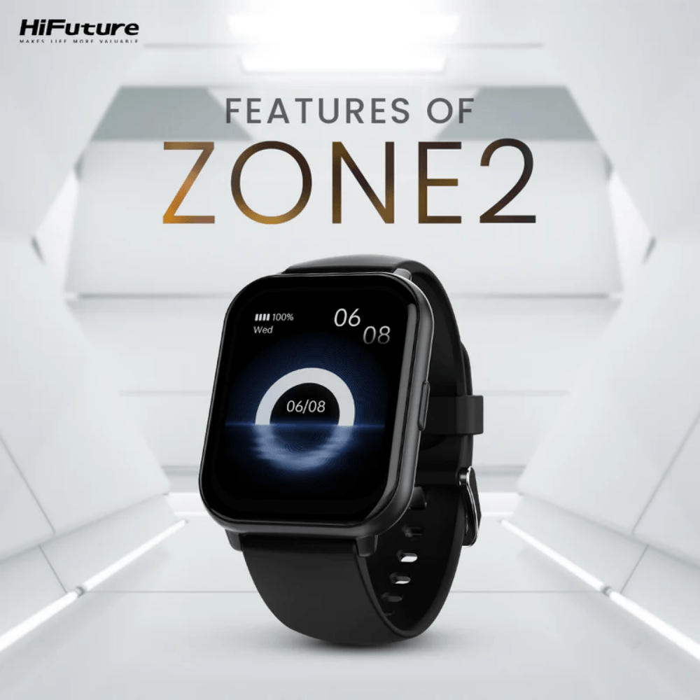 สมาร์ทวอทช์ HIFUTURE ZONE2 หน้าจอ IPS 1.96 นิ้ว สีดำ
