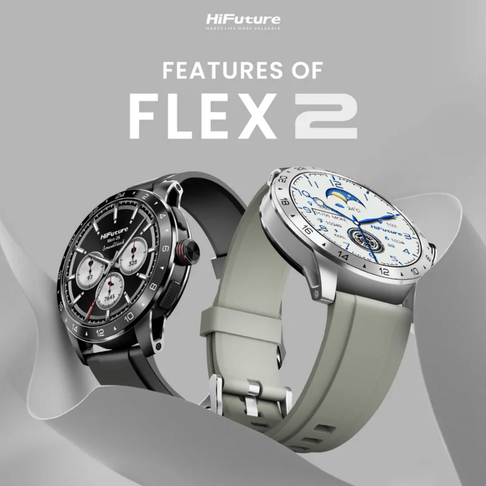 สมาร์ทวอทช์ HIFUTURE FLEX 2 หน้าจอ AMOLED 1.39 นิ้ว สี SILVER