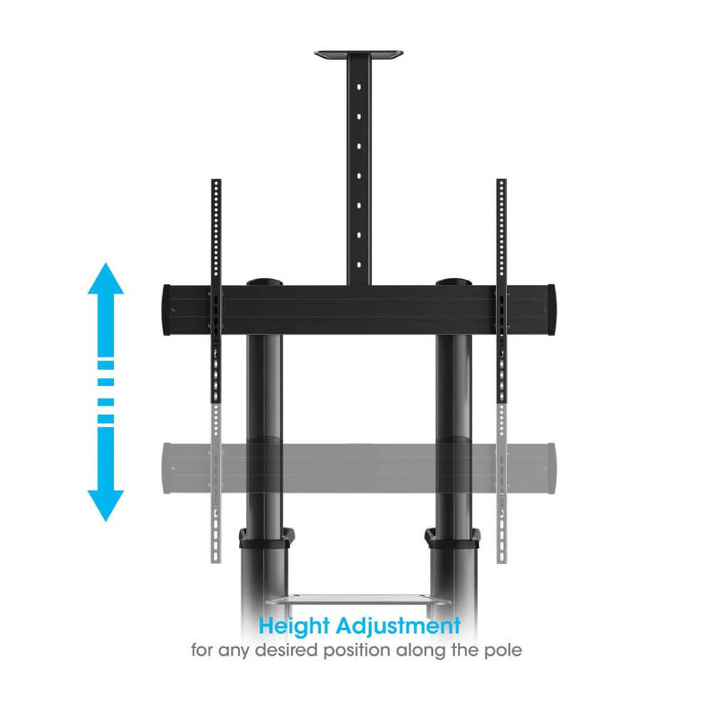 ขาตั้งจอทีวี MANHATTAN แบบมีล้อเลื่อน รองรับขนาดจอ 70-120 นิ้ว