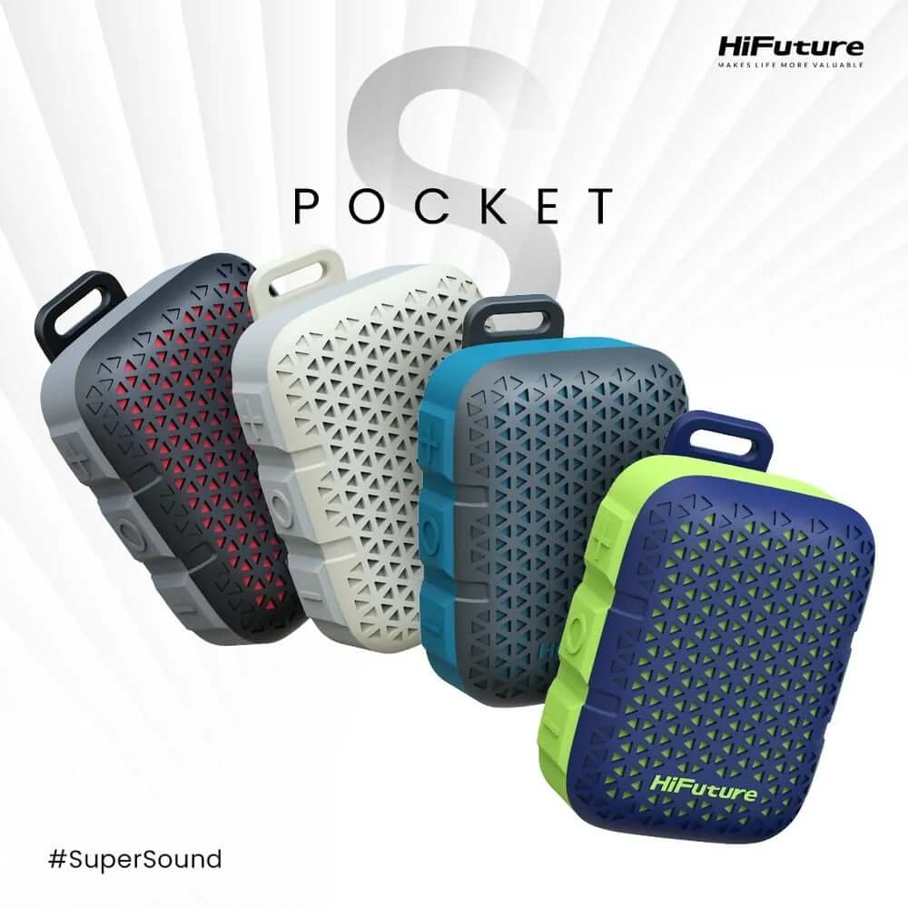 ลำโพงบลูทูธ HIFUTURE POCKET S สีเบจ